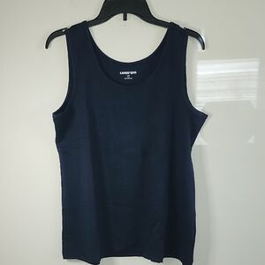 Lands' End Women's Navy Tank Top Large Petite